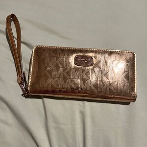 Michael Kors Rose Gold Wristlet Wallet